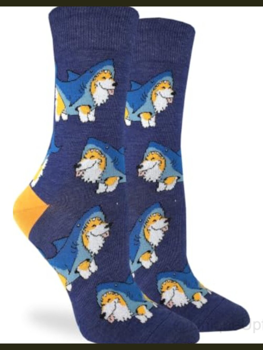 Dog Print Crew Socks Cotton Blend Cushioned Casual Novelty Socks
